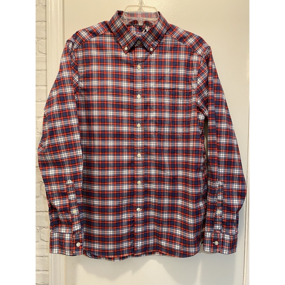Vineyard Vines OTG Men M Check On The Go Performance Nylon Shirt Stretch NEW